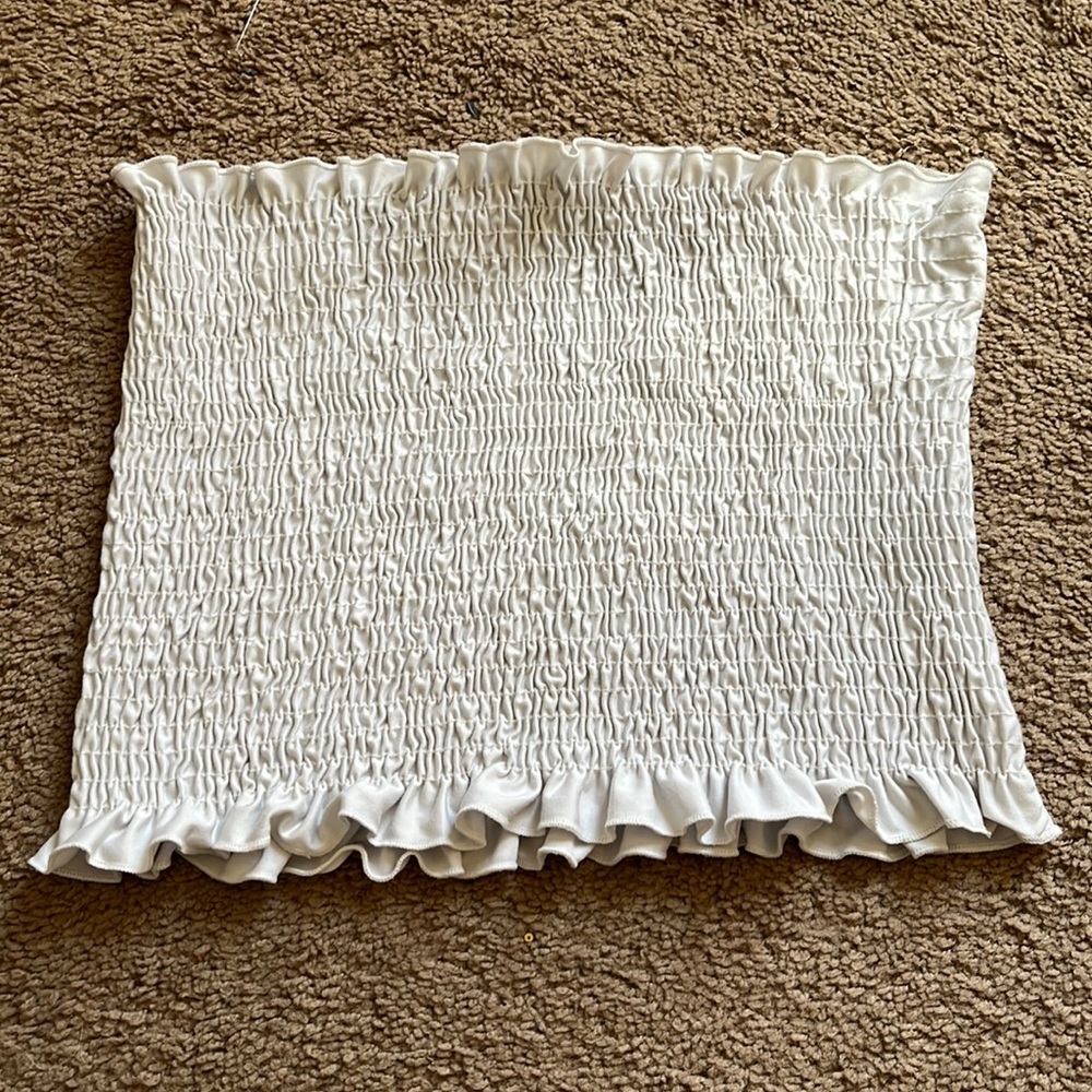 XL (but fits like a medium) white marci tube top